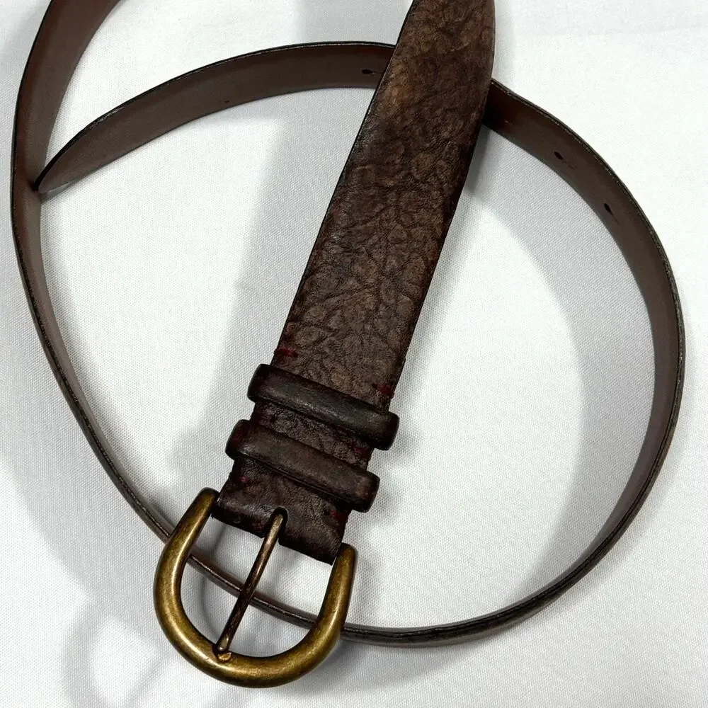 TORINO U.S.A. Brown Leather Alligator Embossed Belt size 36